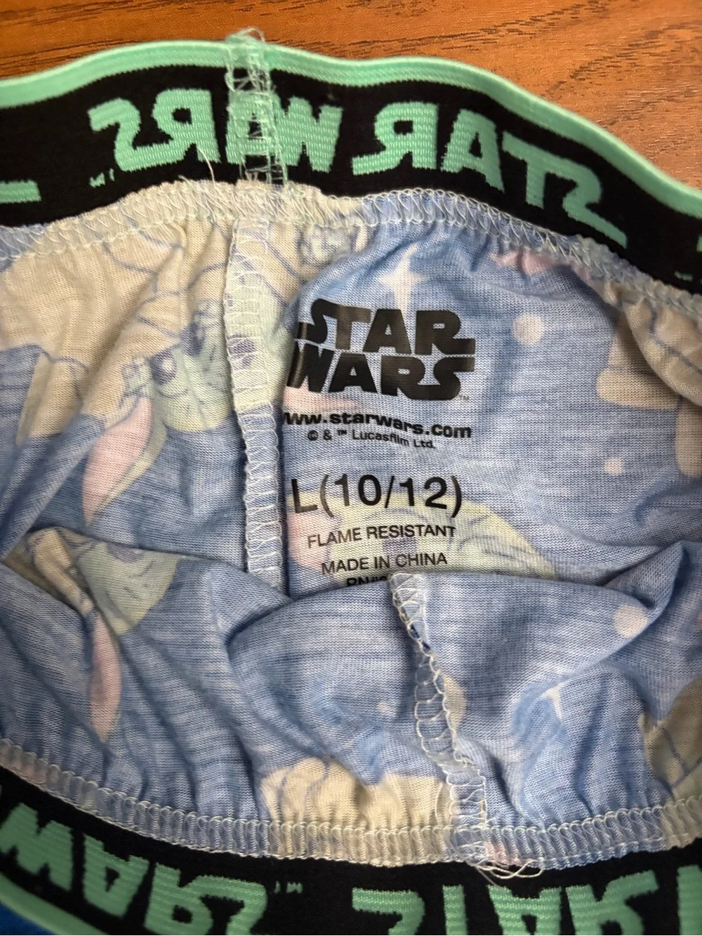 Star Wars Grogu Blue Kids Pajama Bottoms